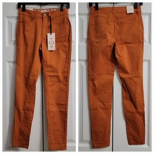 Nanette Lepore Hamilton Skinny Pants Autumn Orange Women’s Size 2 NWT 27.5” Inse